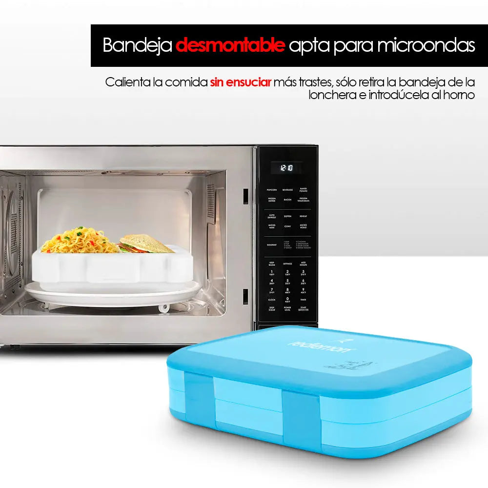 Lonchera Bento Box Infantil con 5 Divisiones y Cubierto
