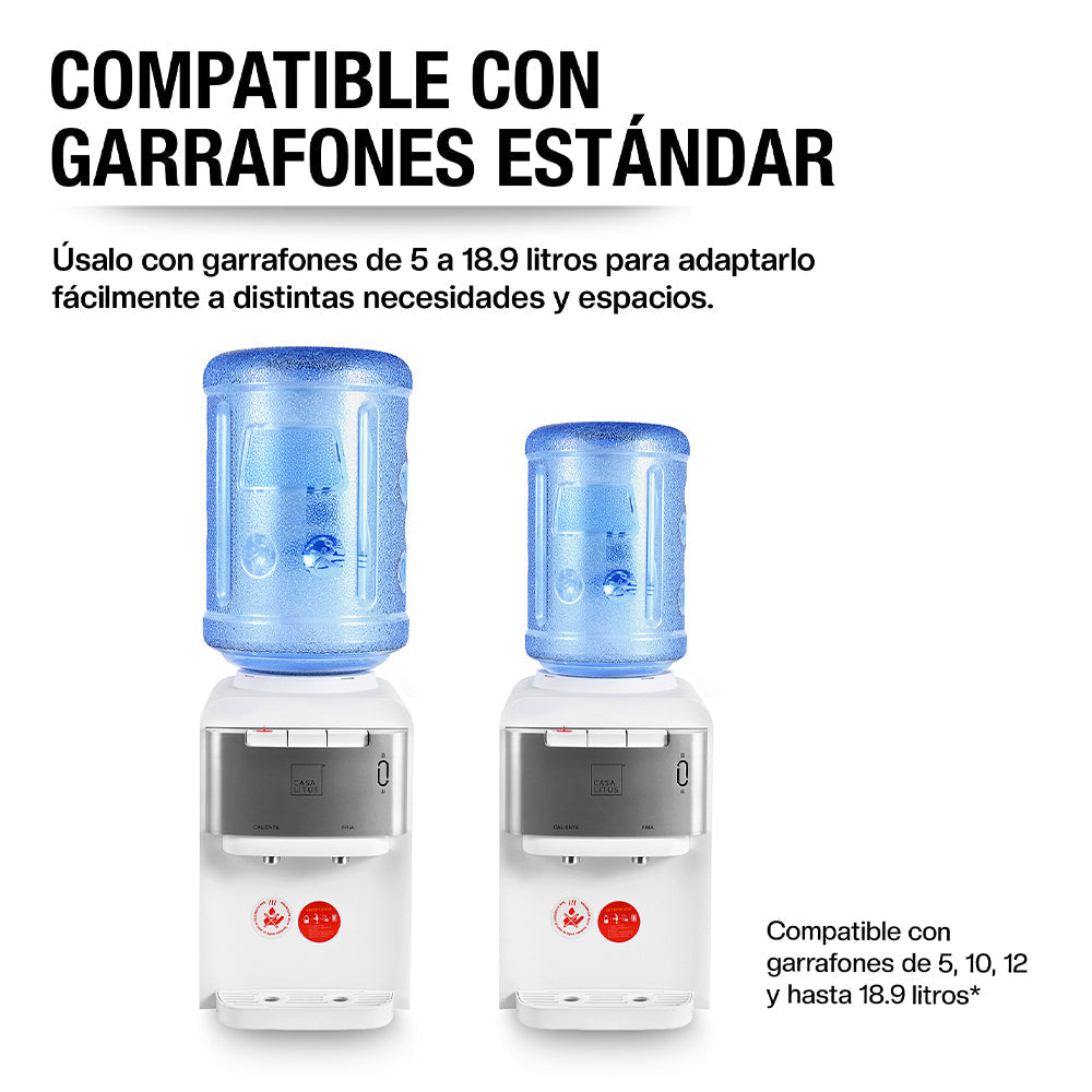 Dispensador de Agua de Garrafón Eléctrico Diseño Compacto para 5 L a 18.9 L
