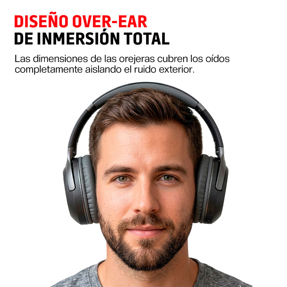Audífonos Bluetooth Inalámbricos HD Diadema Aux. 3.5mm