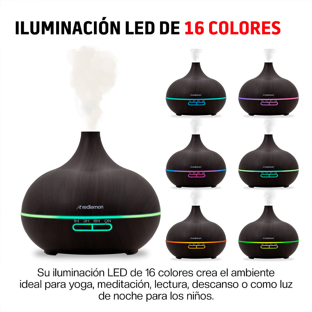 Humidificador y Difusor Ultrasónico 550 ml con Control Remoto