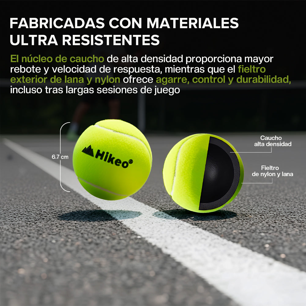 Set de 9 pelotas de pádel presurizadas en 3 tubos