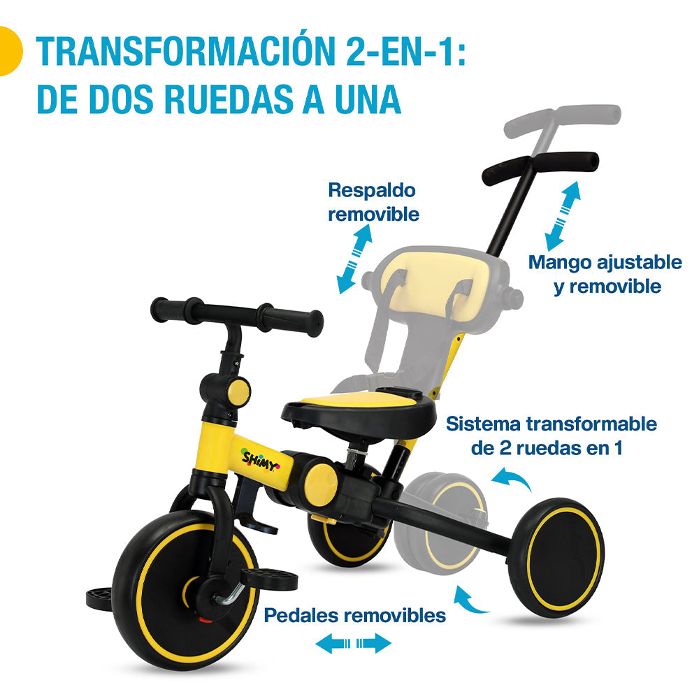 Triciclo Evolutivo 5 en 1 Plegable para Niños Shimy