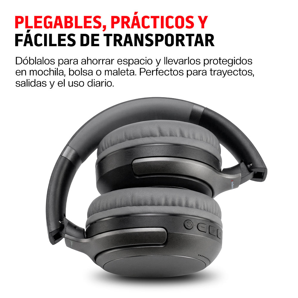 Audífonos Bluetooth Inalámbricos HD Diadema Aux. 3.5mm
