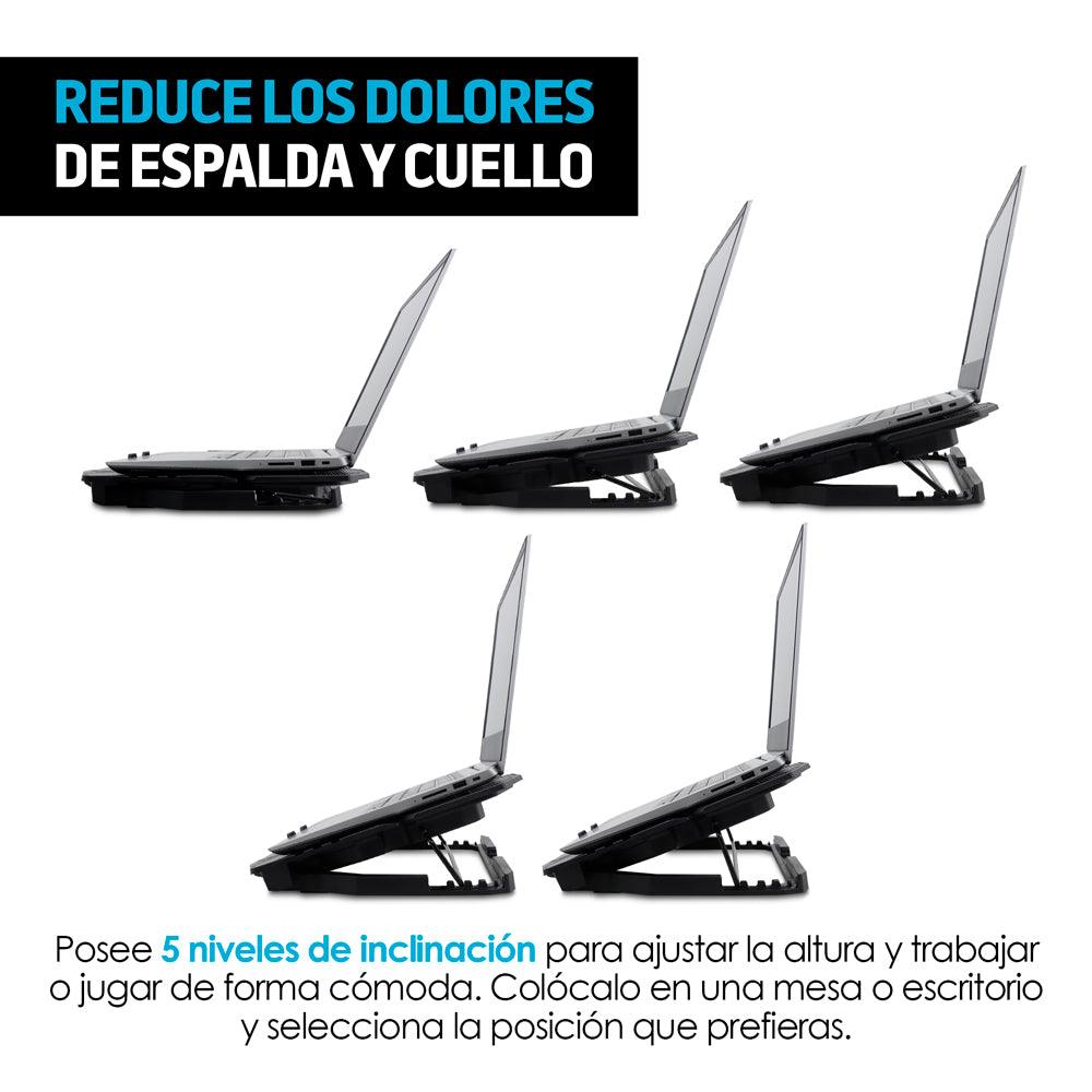 Base Enfriadora para Laptop de 9 a 17 Pulgadas con 6 Ventiladores