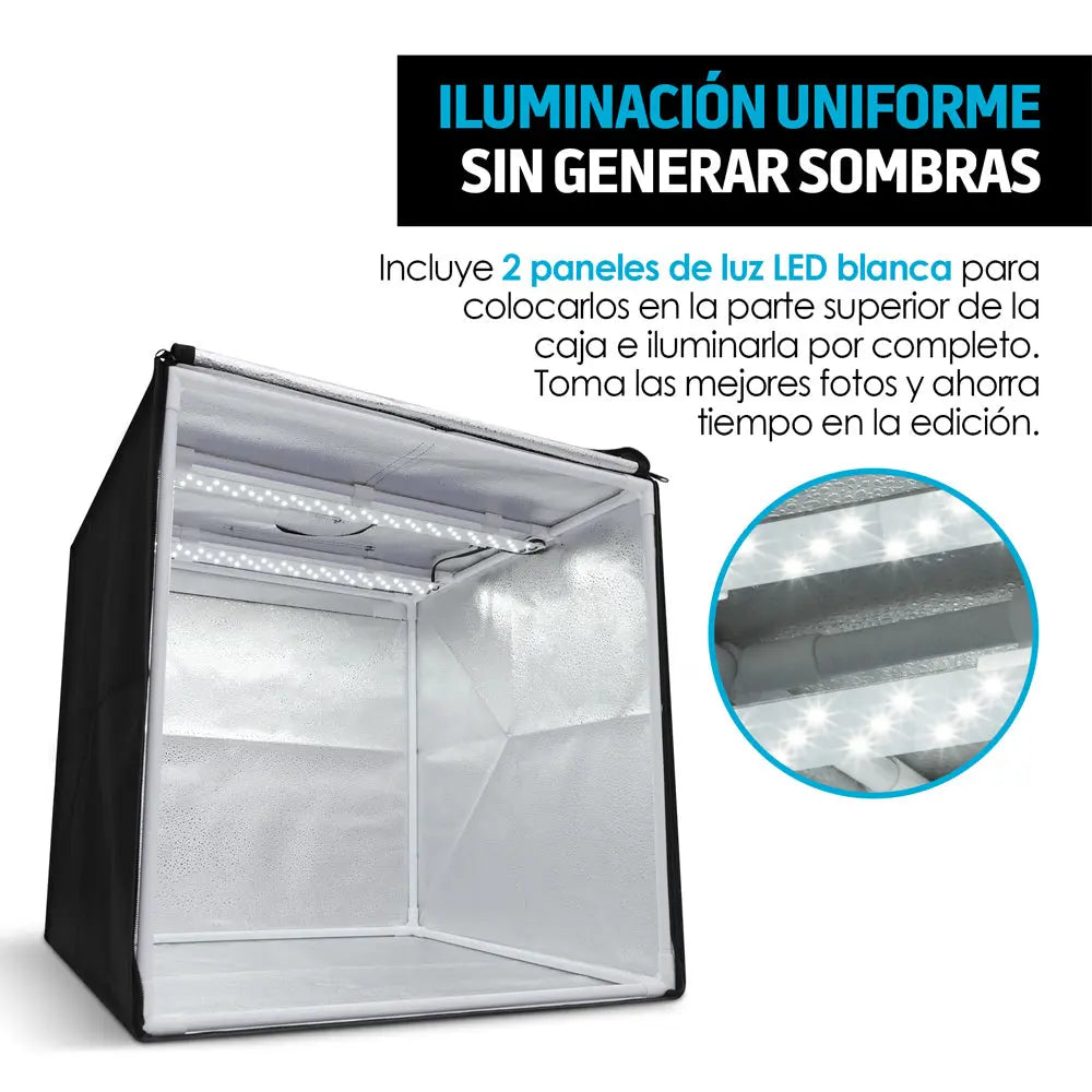 Caja de luz para fotografía de producto 50 x 50 cm