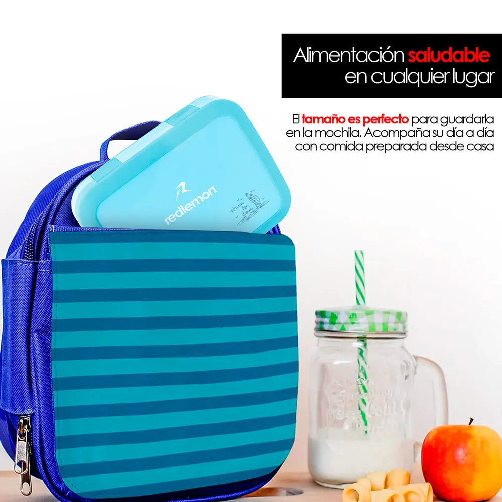 Lonchera Bento Box Infantil con 5 Divisiones y Cubierto