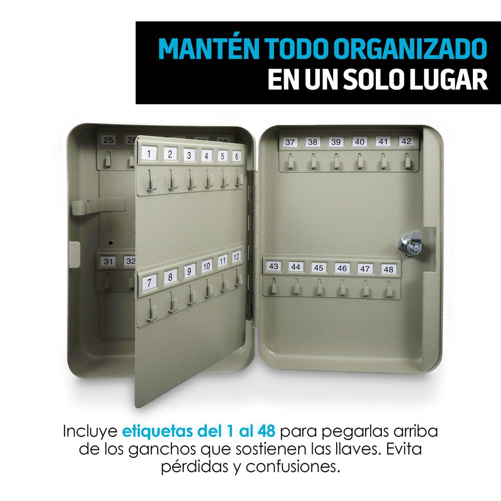 Gabinete Organizador de Acero para 48 Llaves