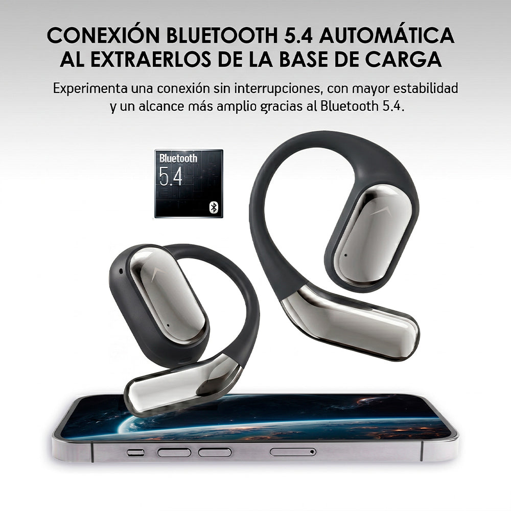 Audífonos deportivos open ear Bluetooth 5.3 IPX5