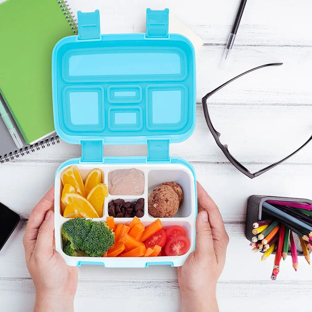 Lonchera Bento Box Infantil con 5 Divisiones y Cubierto
