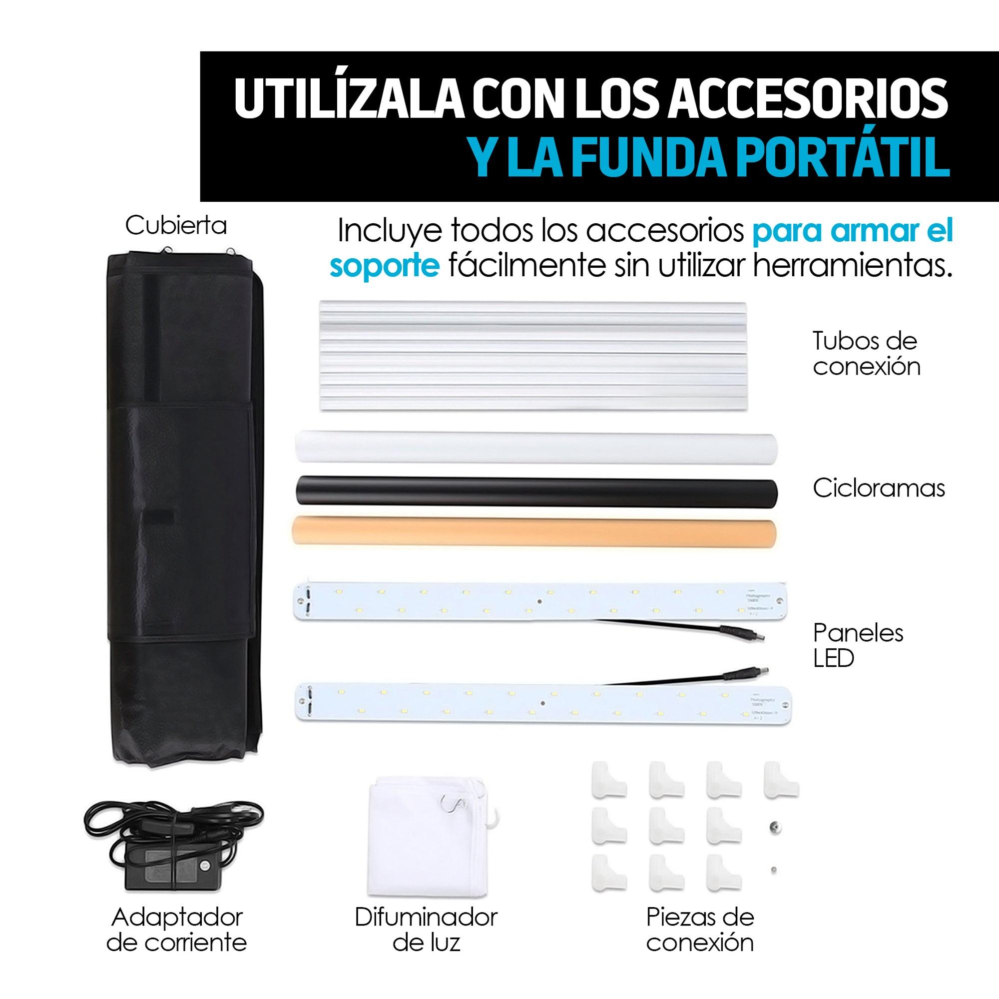 Caja de luz para fotografía de producto 80 x 80 cm