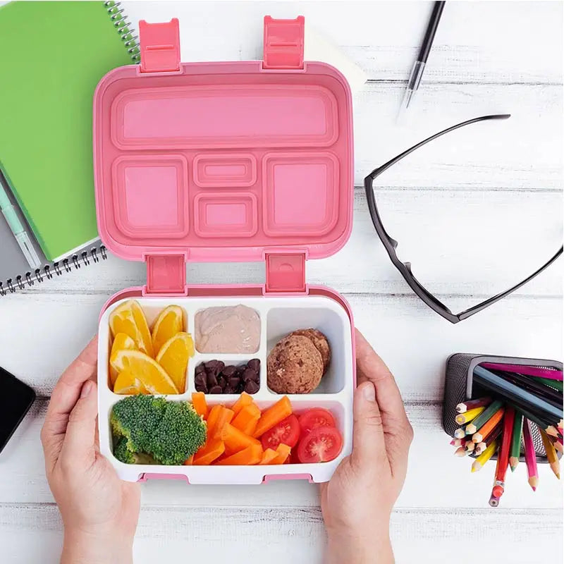 Lonchera Bento Box Infantil con 5 Divisiones y Cubierto