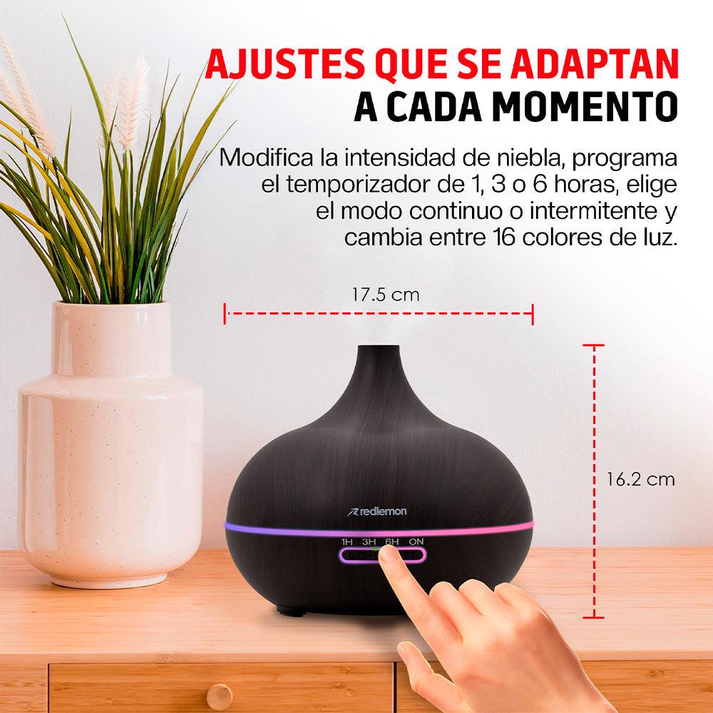 Humidificador y Difusor Ultrasónico 550 ml con Control Remoto