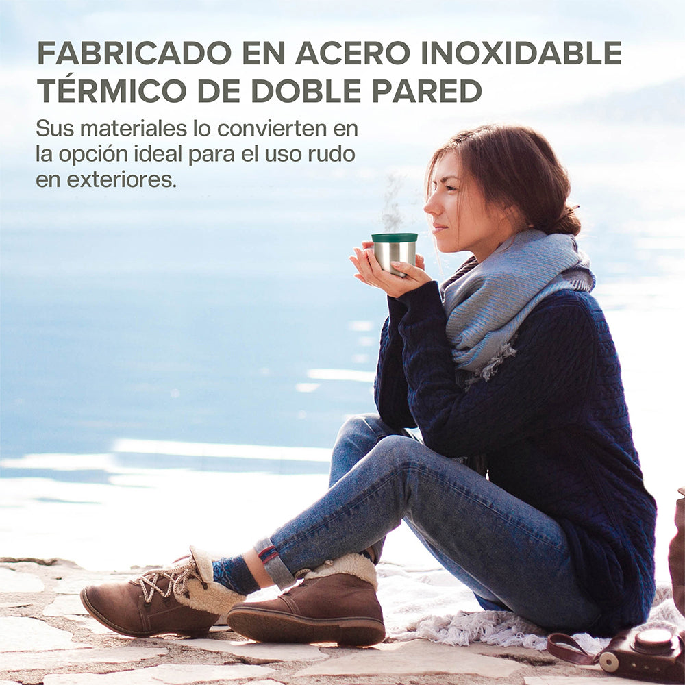 Termo de Acero Inoxidable de 1 L con Taza de 220 ml HIKEO