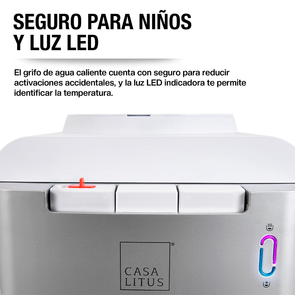 Dispensador de Agua de Garrafón Eléctrico Diseño Compacto para 5 L a 18.9 L