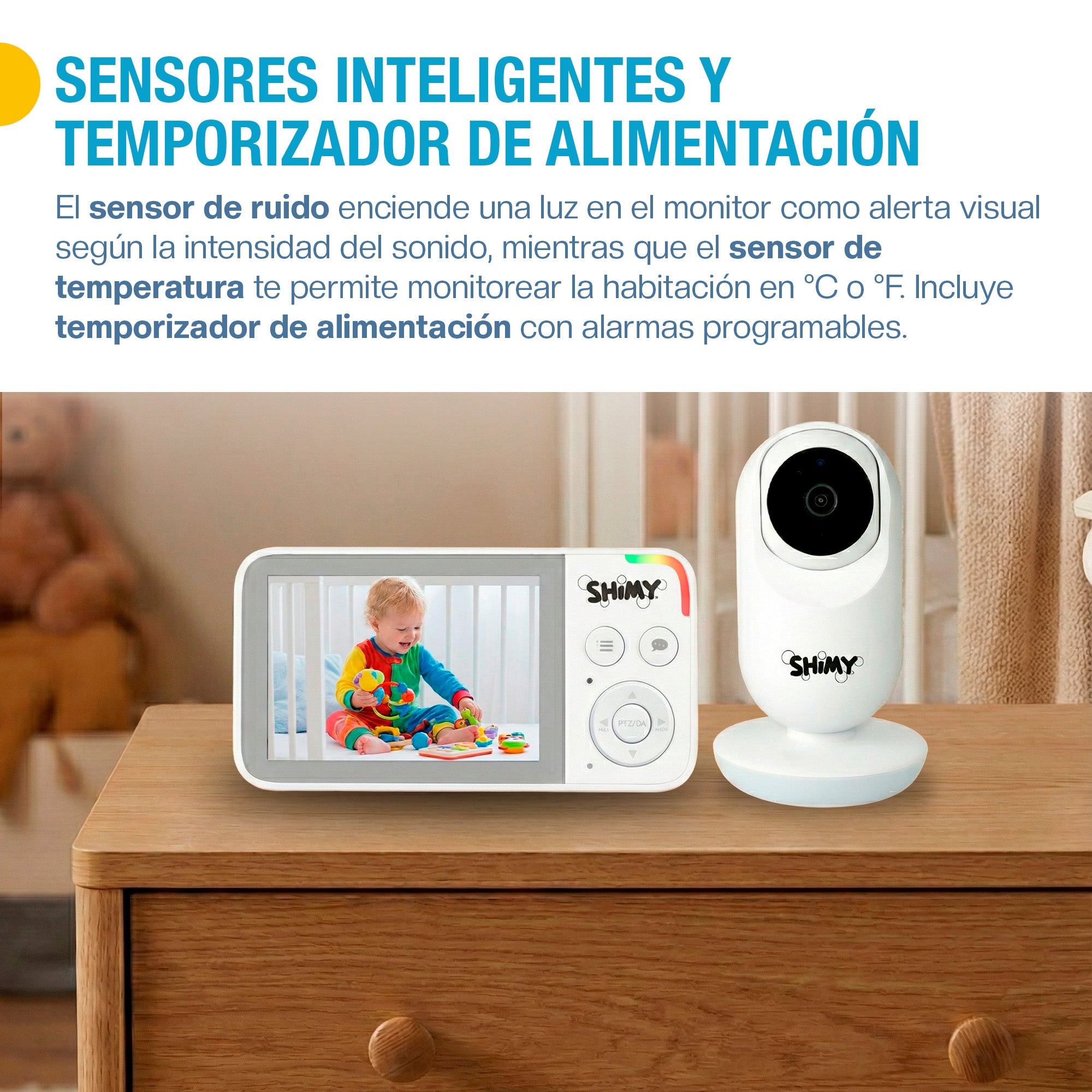 Monitor para bebé 3.5 pulgadas con cámara HD y VOX
