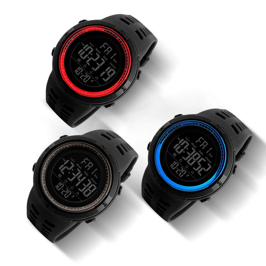 Reloj Deportivo Resistente Agua Digital, Alarma, Cronómetro 1251