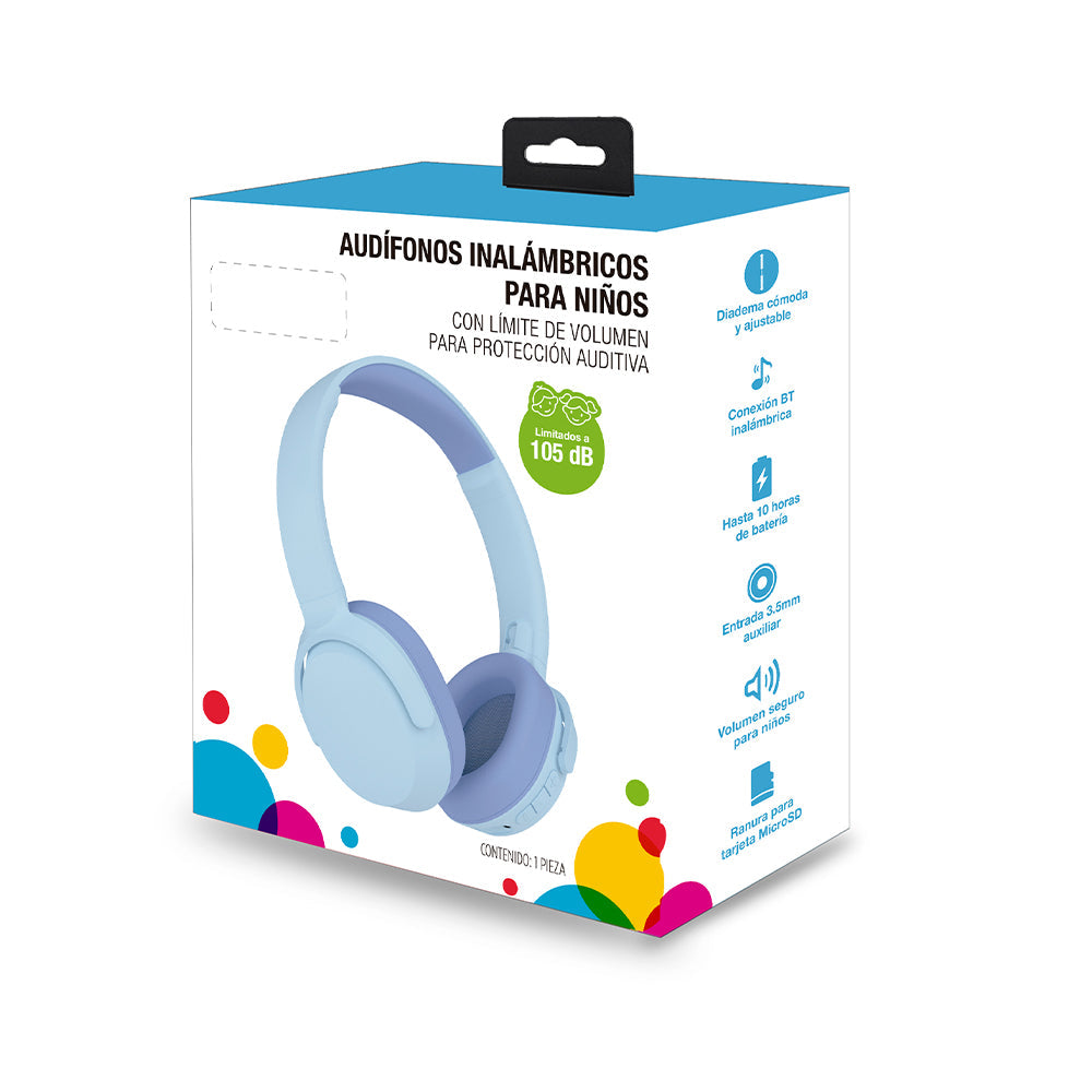 Audífonos para niños Bluetooth 5.4 con cable y microSD