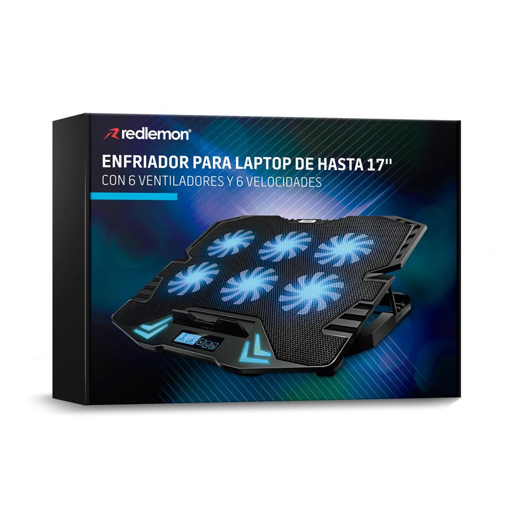 Base Enfriadora para Laptop de 9 a 17 Pulgadas con 6 Ventiladores