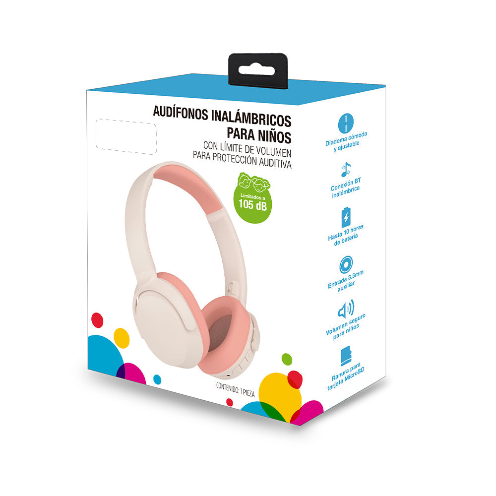 Audífonos para niños Bluetooth 5.4 con cable y microSD