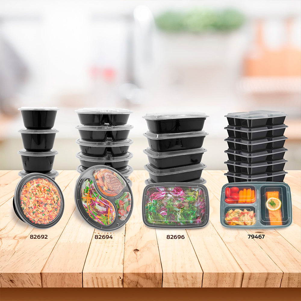 Set de 21 Contenedores Bento con 3 Compartimentos